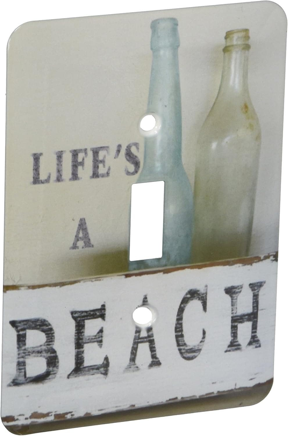 3dRose lsp_108994_1 Beach Life with Message Single Toggle Switch