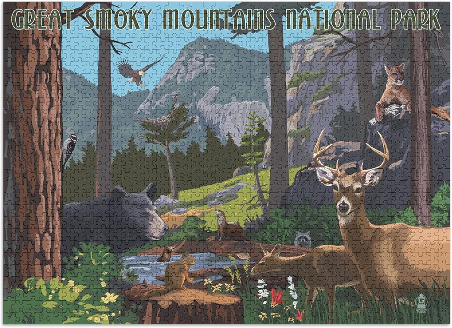 Great Smoky Mountains National Park, Wildlife Utopia (1000 Piece Premium Puzzle, Made in USA)