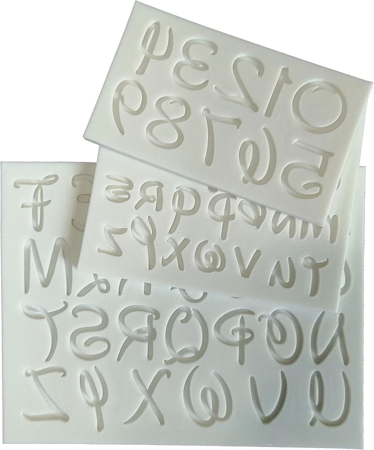 3PCS/set Stylish English Alphabets/Letters & Numbers Silicone Molds For Fondant Cake, Gum paste, Chocolate, DIY Cake Decorations