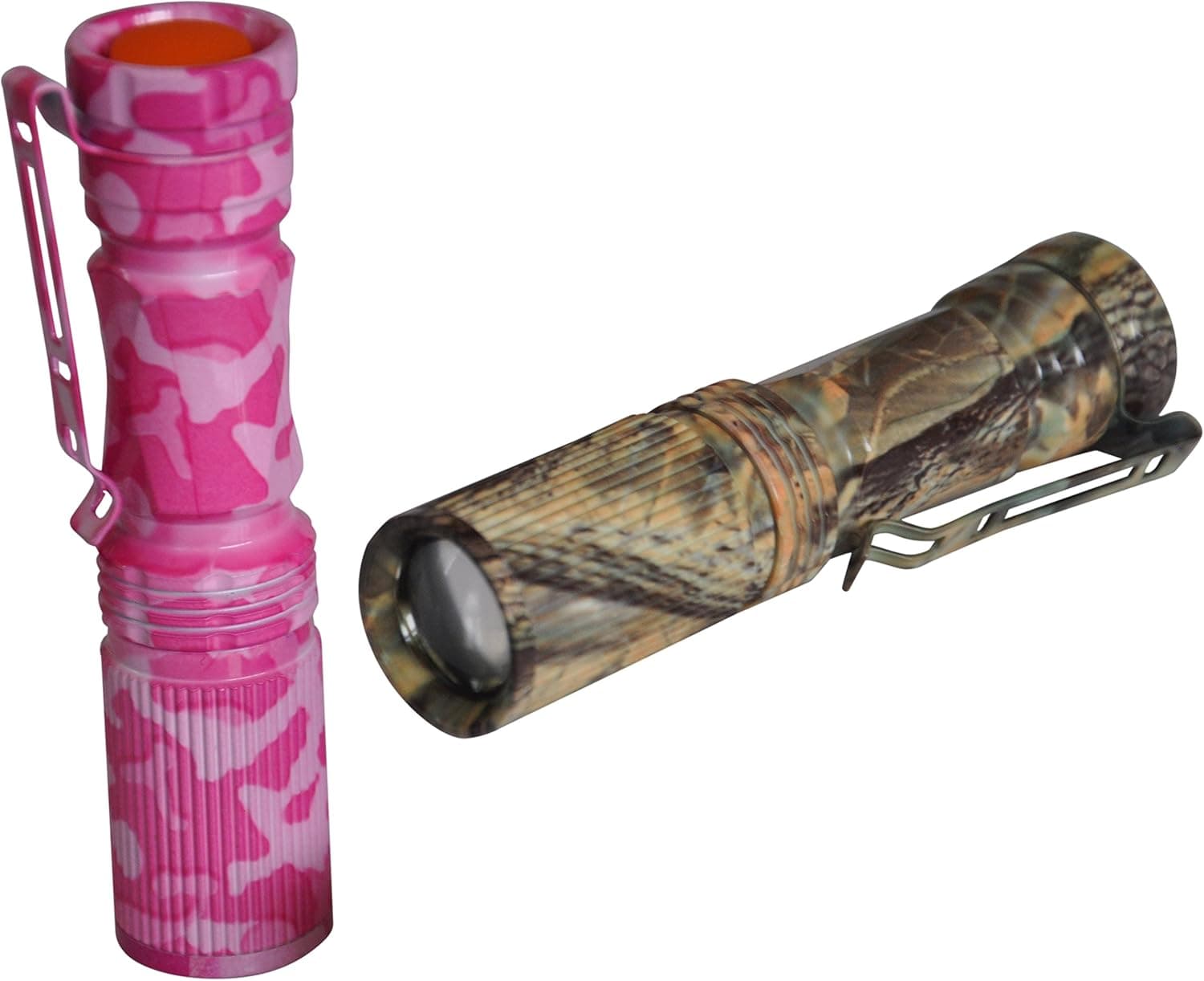 Small Pocket LED Zoom Flashlight - High Intensity 5W Cree LED - Aluminum Alloy Torch - 130 Lumen - Metal Clip - Green