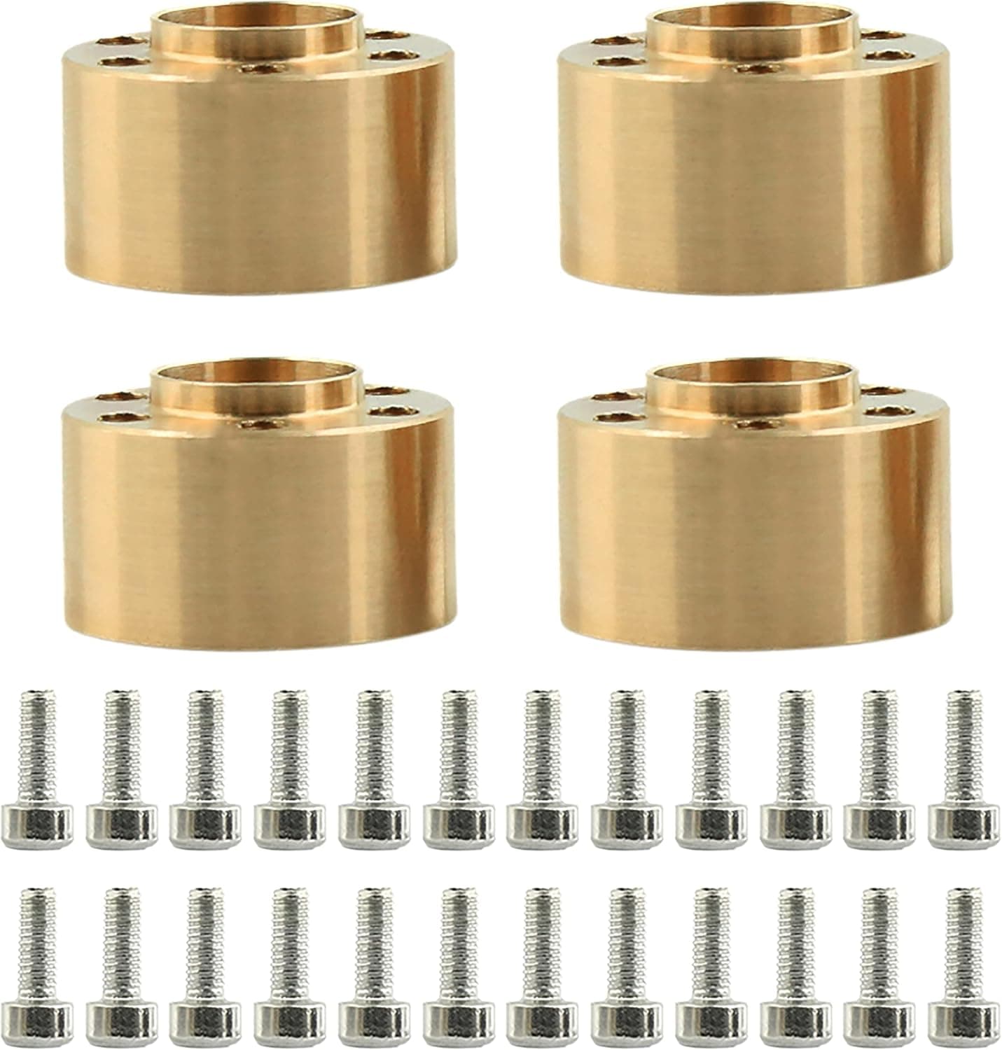 DKKY Brass Wheel Hex Hub Adapter,VP Hub Widening Coupler Counterweight for 1.9 2.2 Beadlock Wheel Rim RC Crawler Car Axial SCX10 Capra TRX4 TRX6 VS4-10 Gen8 (12MM)