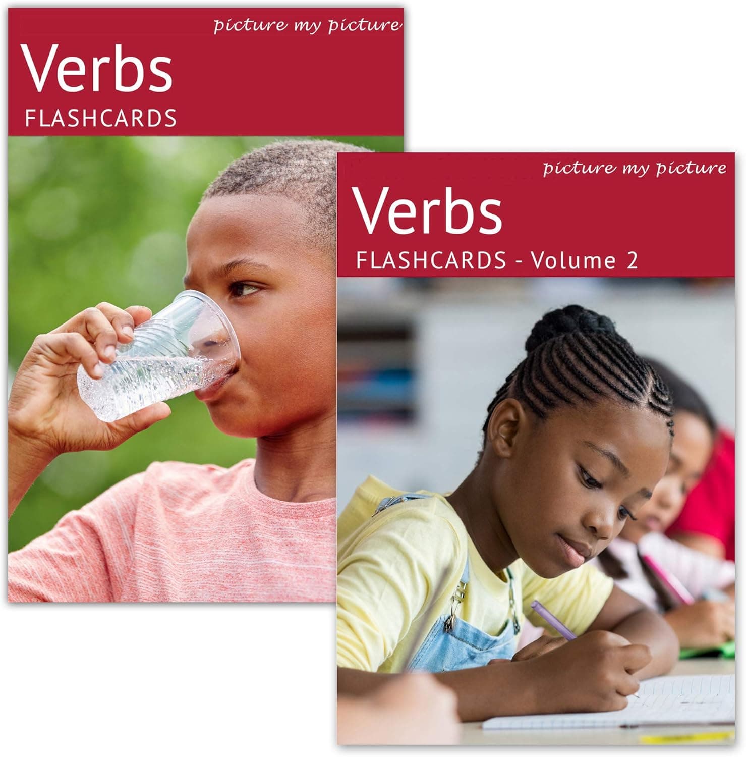 Verbs Flash Cards Volume 1 & 2 | 80 Action Language Development Educational Photo Cards | Speech Therapy Materials, ESL Materials