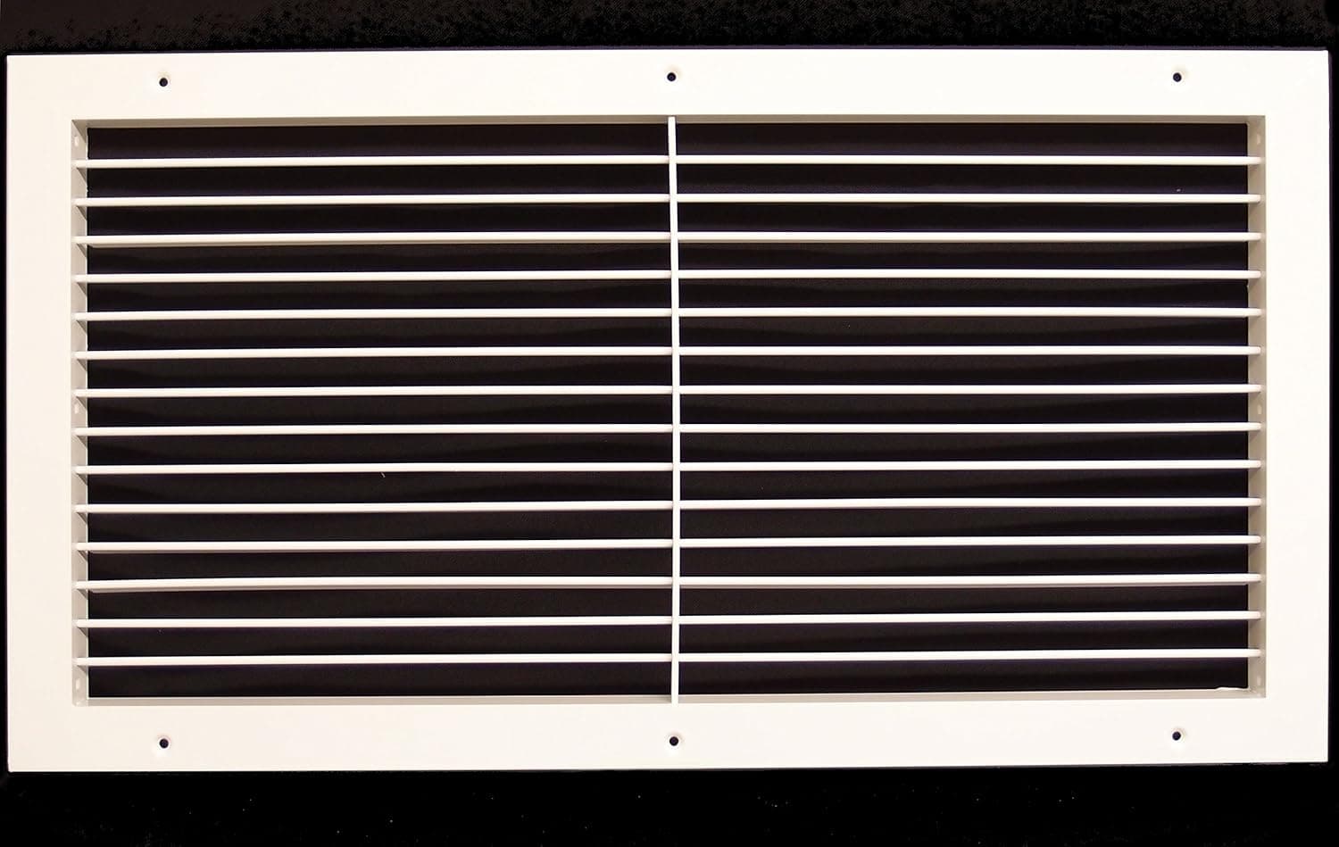 30"w X 8"h Aluminum Adjustable Return/Supply HVAC Air Grille - Full Control Horizontal Airflow Direction - Vent Cover - Wide Front End Overlap - Single Deflection [Outer Dimensions: 31.85"w X 9.85"h]