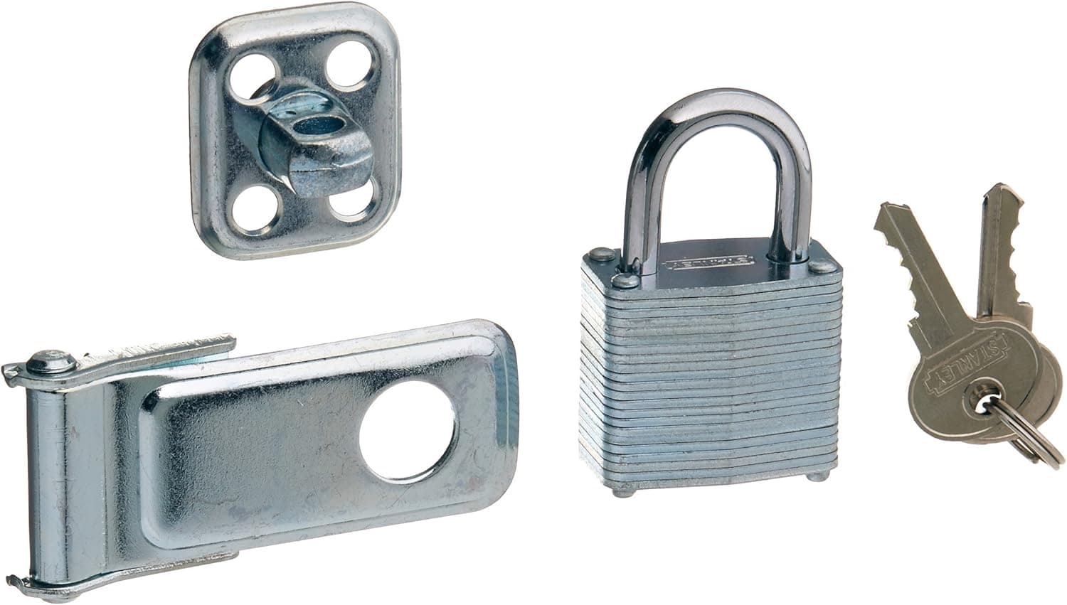 Stanley Hardware S399-700 CD39-9700 Padlock and Hasp Combination in Zinc plated