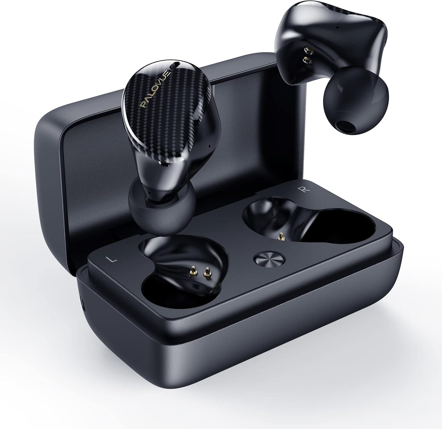 PALOVUE Wireless Earbuds Bluetooth Headphones, Wireless Earphones CVC8.0 Noise Cancelling Earbuds with Touch Control and 4 Mic for Clearer Call, Deep Bass Stereo in-Ear Headphones Qualcomm CSR Chip