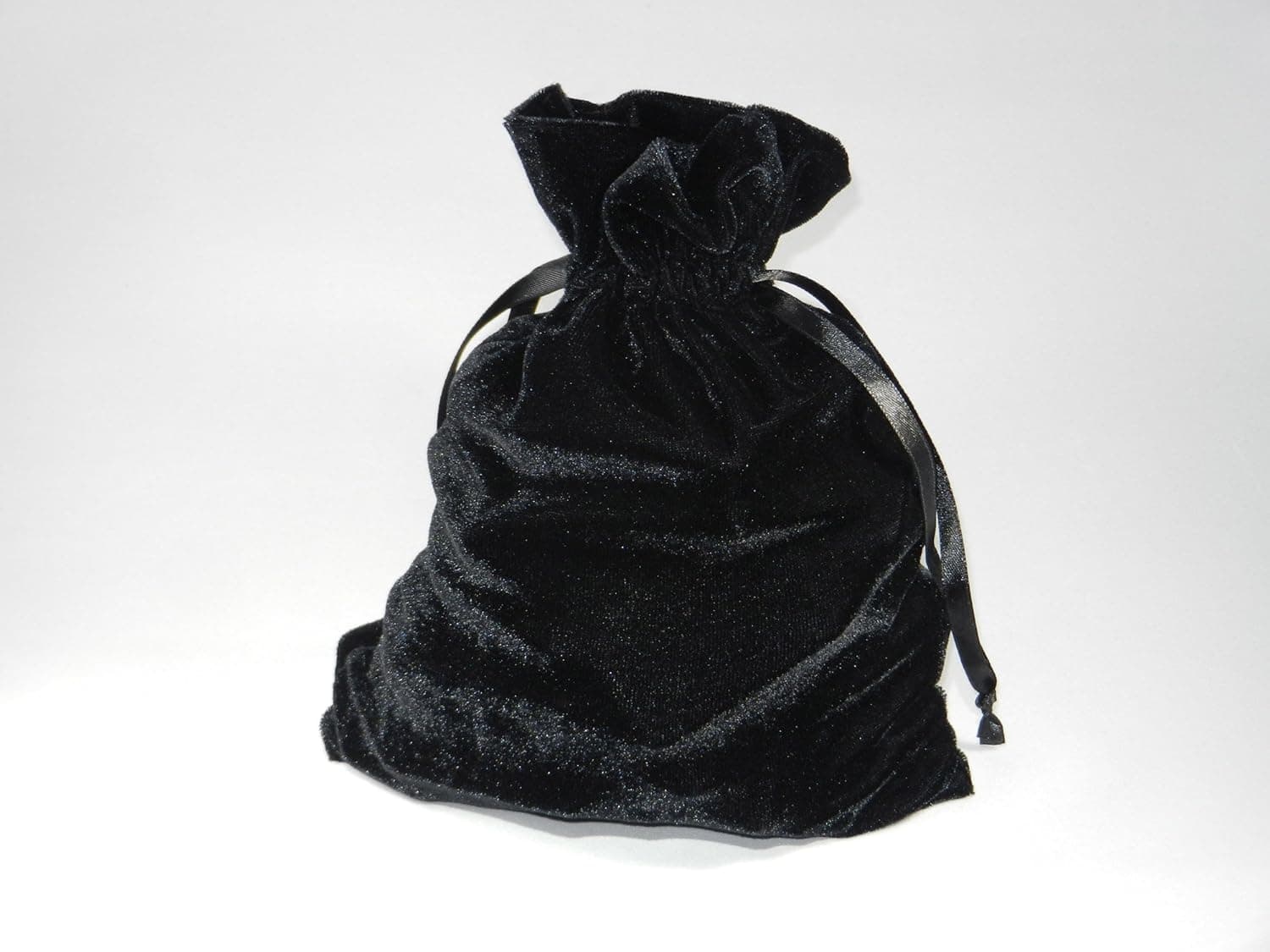Golden Knight Brands Tarot Rune Bag: Black Luxury Velvet Drawstring 6" X 9" | Tarot Cards Gaming Dice Gift