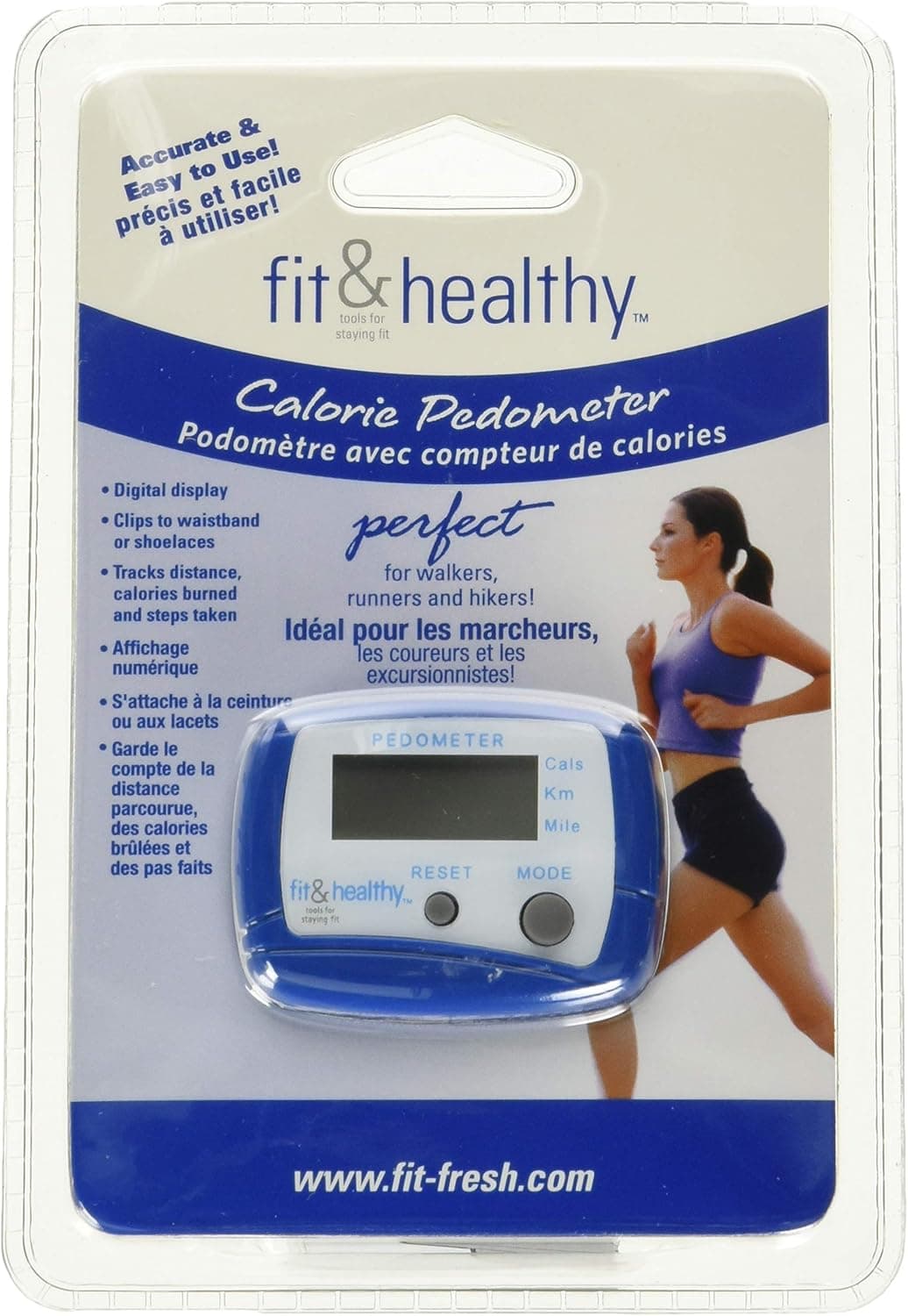 Fit & Healthy Calorie Counting Digital Pedometer