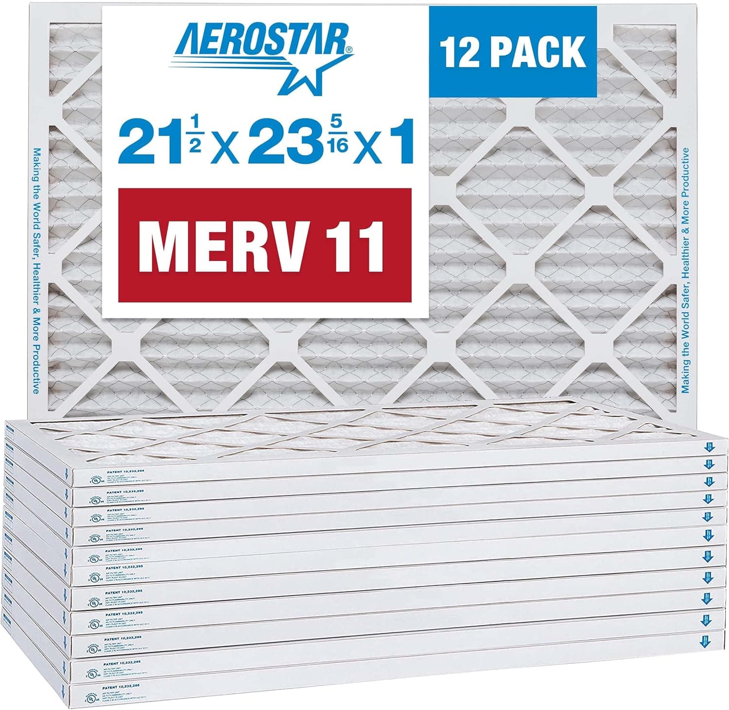 21 1/2 x 23 5/16 x 1 Carrier Replacement Filter by Aerostar - MERV 11, Box of 12