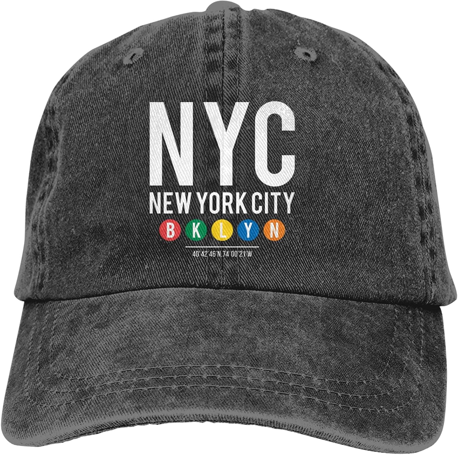 NYC New York City BKLYN Vintage Cotton Washed Adjustable Baseball Caps Men and Women, Classic Retro Dad Hat
