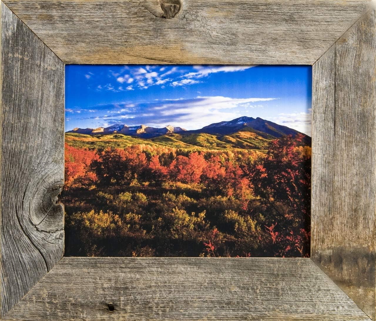 Rustic Barnwood Picture Frame - Homestead series, Made from 100% Reclaimed Barn Wood, Made in USA (2 Inch Wide Frame, 12x18)