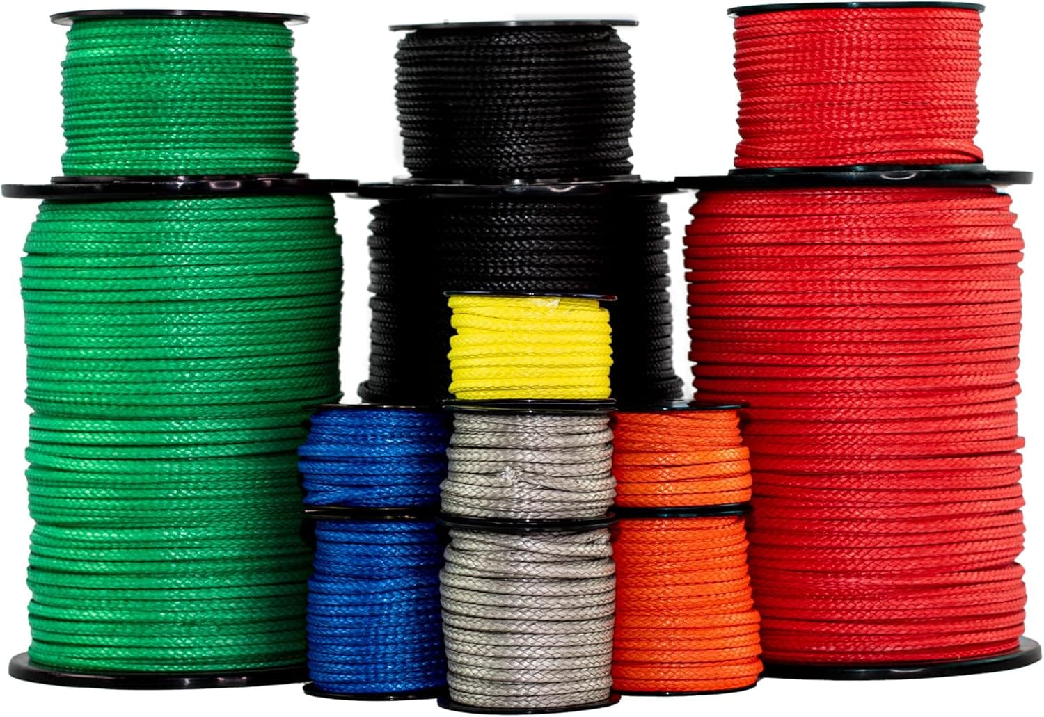 SGT KNOTS Hollow Braid HMPE Rope for Arborists, Boating, Camping, Crafting, Cord, Indoor and Outdoor, Lifting Slings and More (1/4", 25ft, Black)
