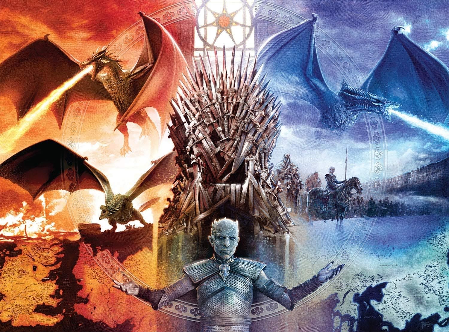 Buffalo Games - Game of Thrones: Fire and Ice - 1000 Piece Jigsaw Puzzle