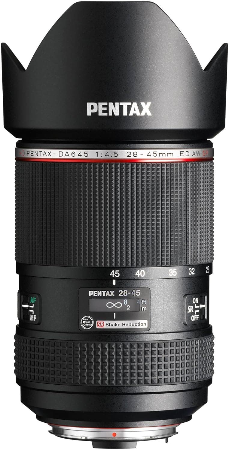 Pentax DA 645 28-45mm f/4.5 ED AW SR - Objetivo (Ultra-Wide, SLR, 17/12, 1.1-1.77" (28-45 mm), Pentax K, 0.866-1.4" (22-35.5 mm))