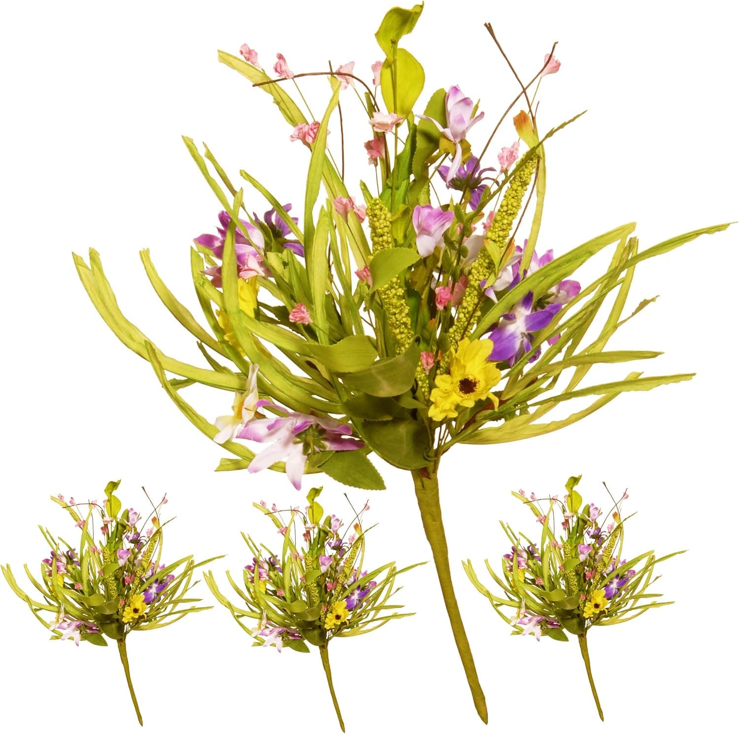National Tree 20" Purple Pick-Set of 4 Flowers
