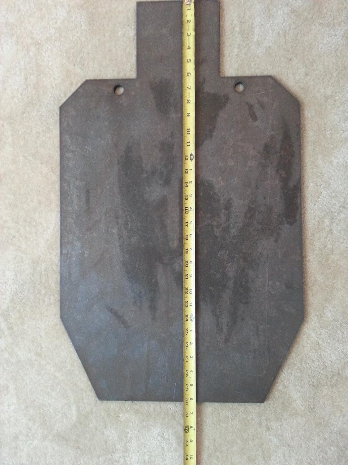 Bullseye Metals AR500 IPSC/IDPA Full Torso Target 18" X 30" 3/8"
