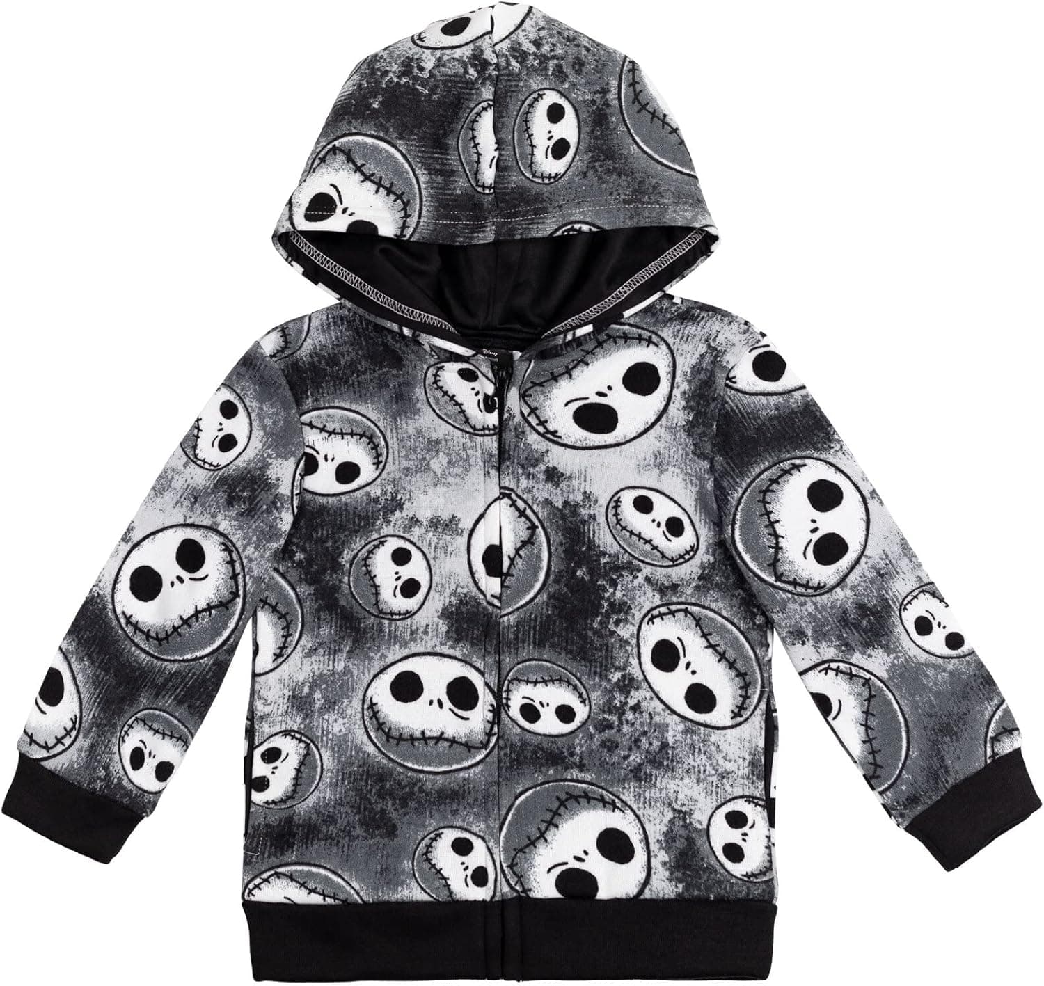Disney Nightmare Before Christmas Jack Skellington Fleece Zip Up Hoodie Toddler to Big Kid