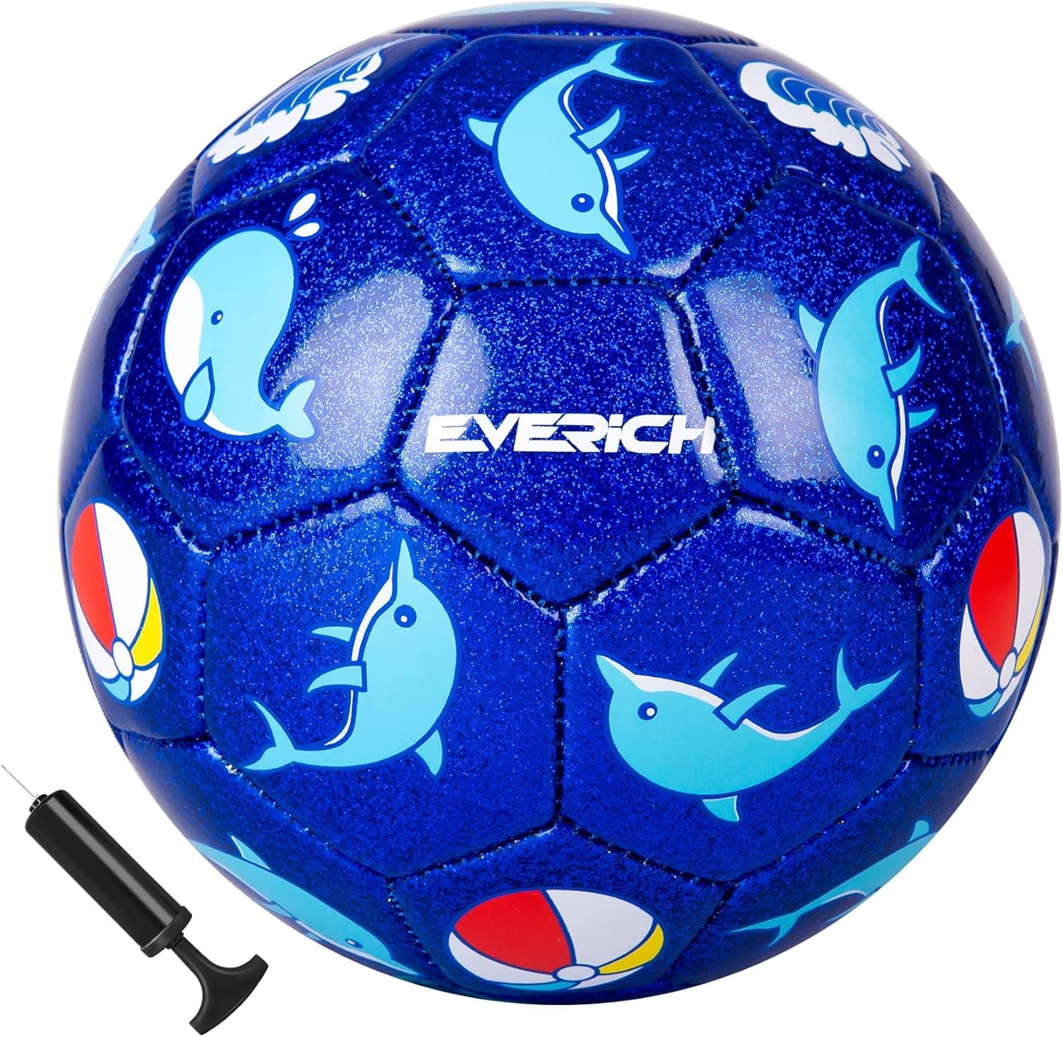 EVERICH TOY Soccer Ball Size 2 Soccer Balls for Kids-Sport Ball for Toddlers-Backyard Lawn Sand Outdoor Toys for Boys and Girls,Including Pump