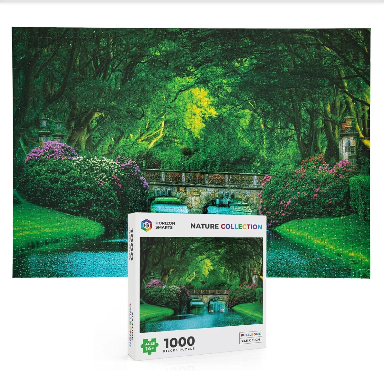 Horizon Smarts - 1000 Piece Jigsaw Puzzle Nature Theme, Jigsaw Puzzle for Adults Kids, Best Challenging Difficult Jigsaw Puzzles, Missing Puzzle Support, 28.8 inches x 20 inches