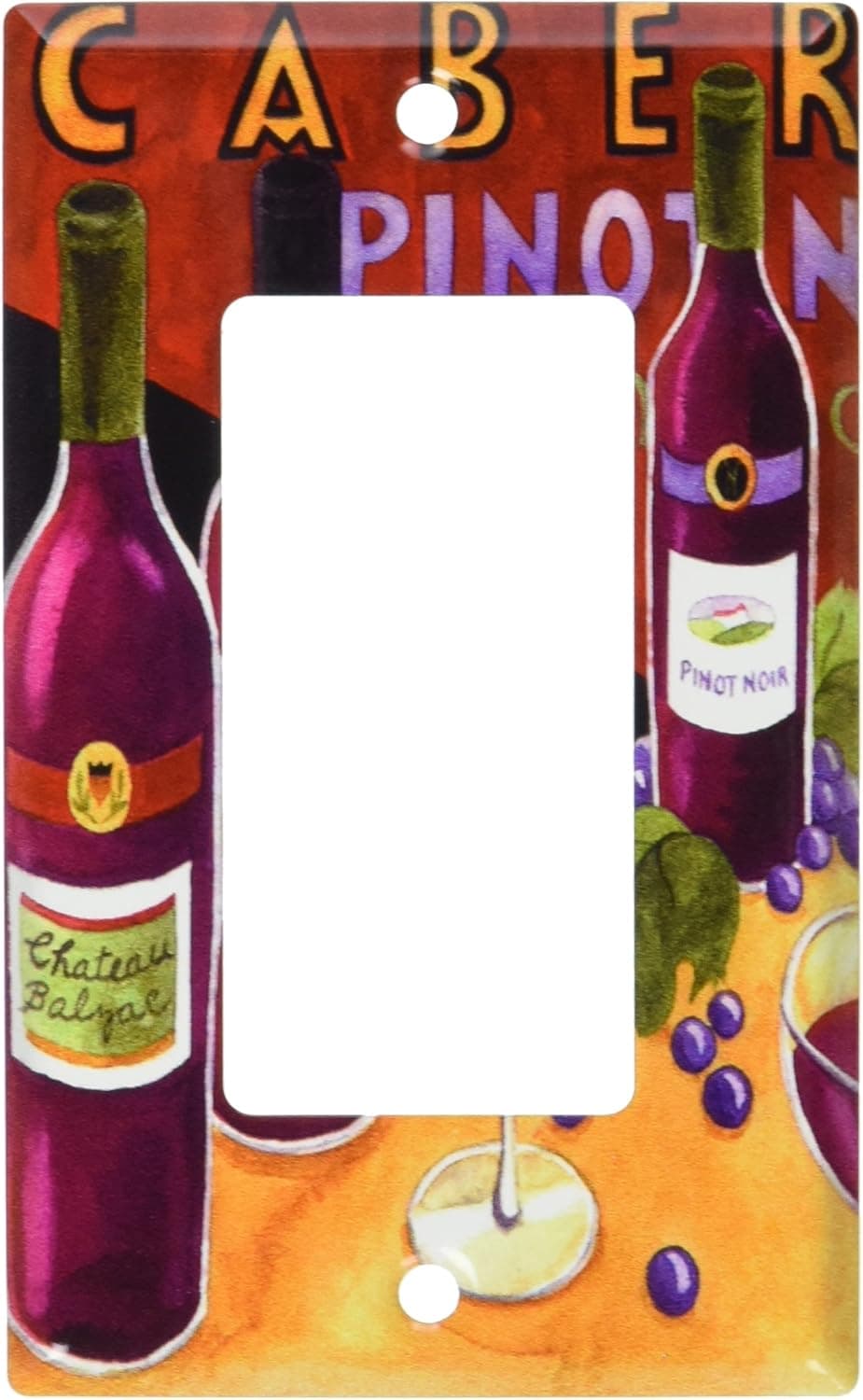 Art Plates - Red Wines Switch Plate - Single Rocker