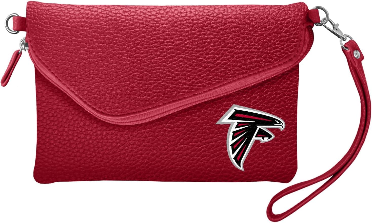 Littlearth NFL Soft Pebble Fold Over Purse - Large Wristlet - includes Shoulder Strap, ,