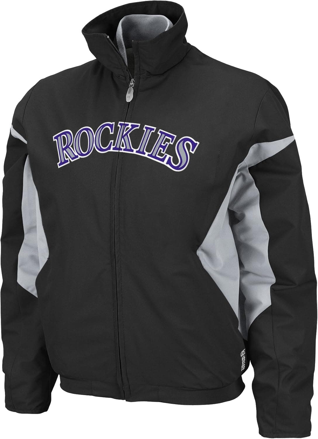 MLB Colorado Rockies Triple Peak Women's Jacket, Black Silver