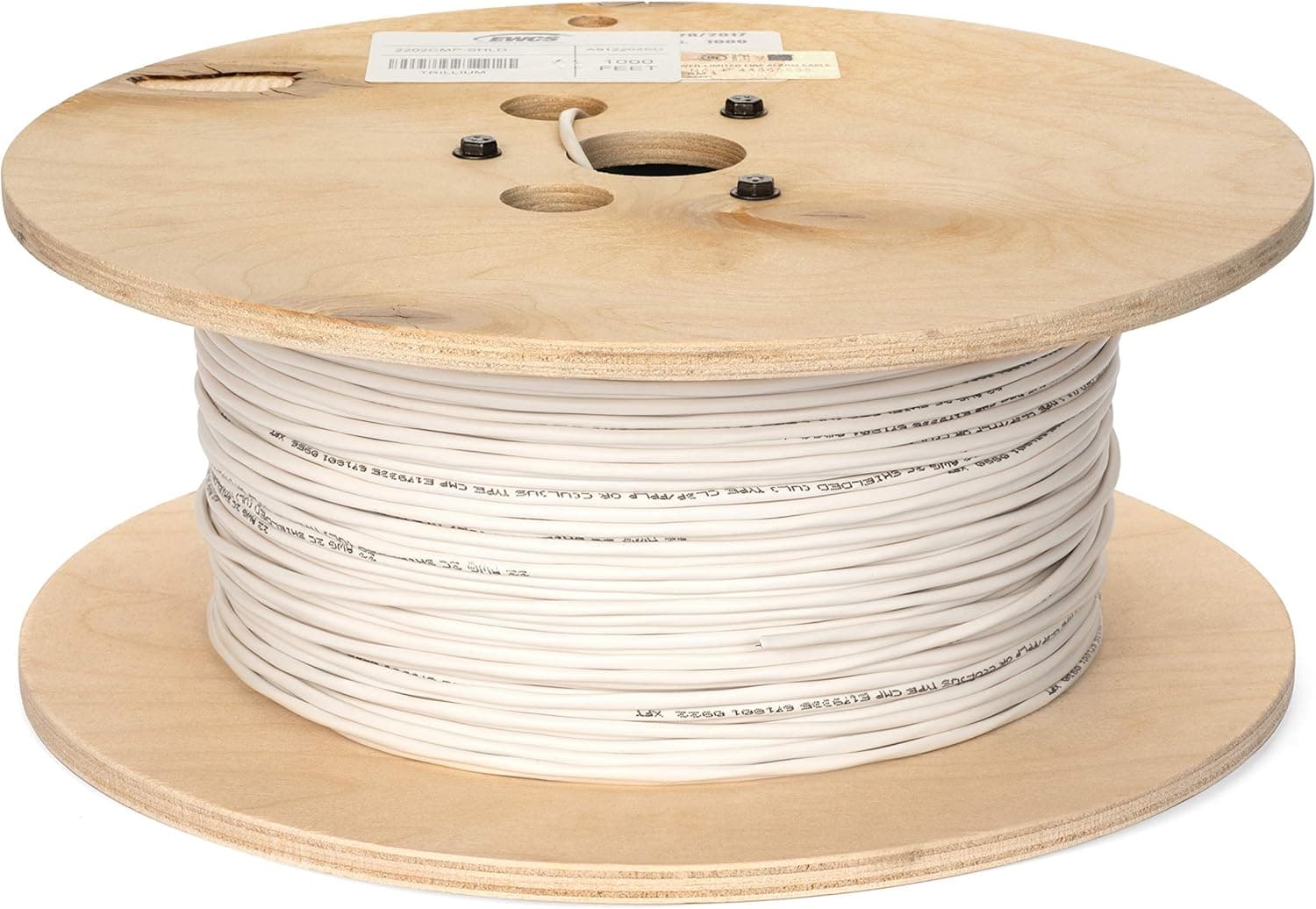 22 AWG 2 Conductor (UL) Certified 100% Copper Type CMP Plenum Rated Shielded Sound & Security Cable - 500 Feet