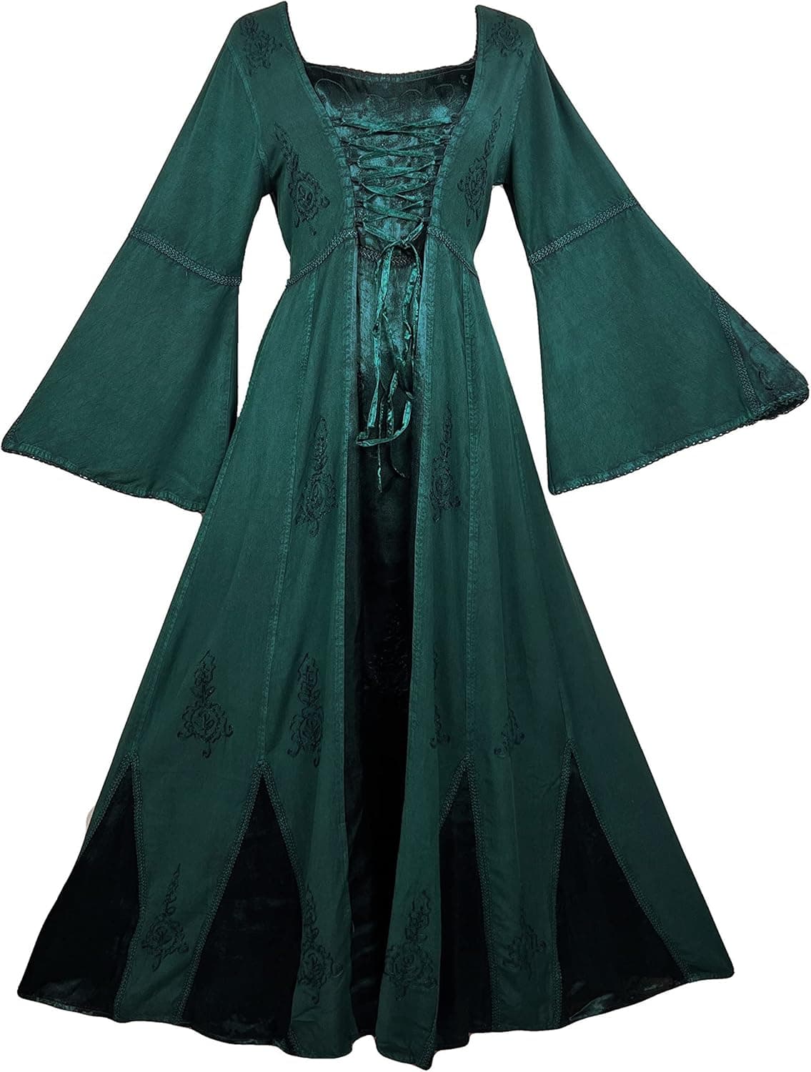 Agan Traders 003 DR Medieval Gothic Renaissance Corset Bell Sleeve Dress Gown
