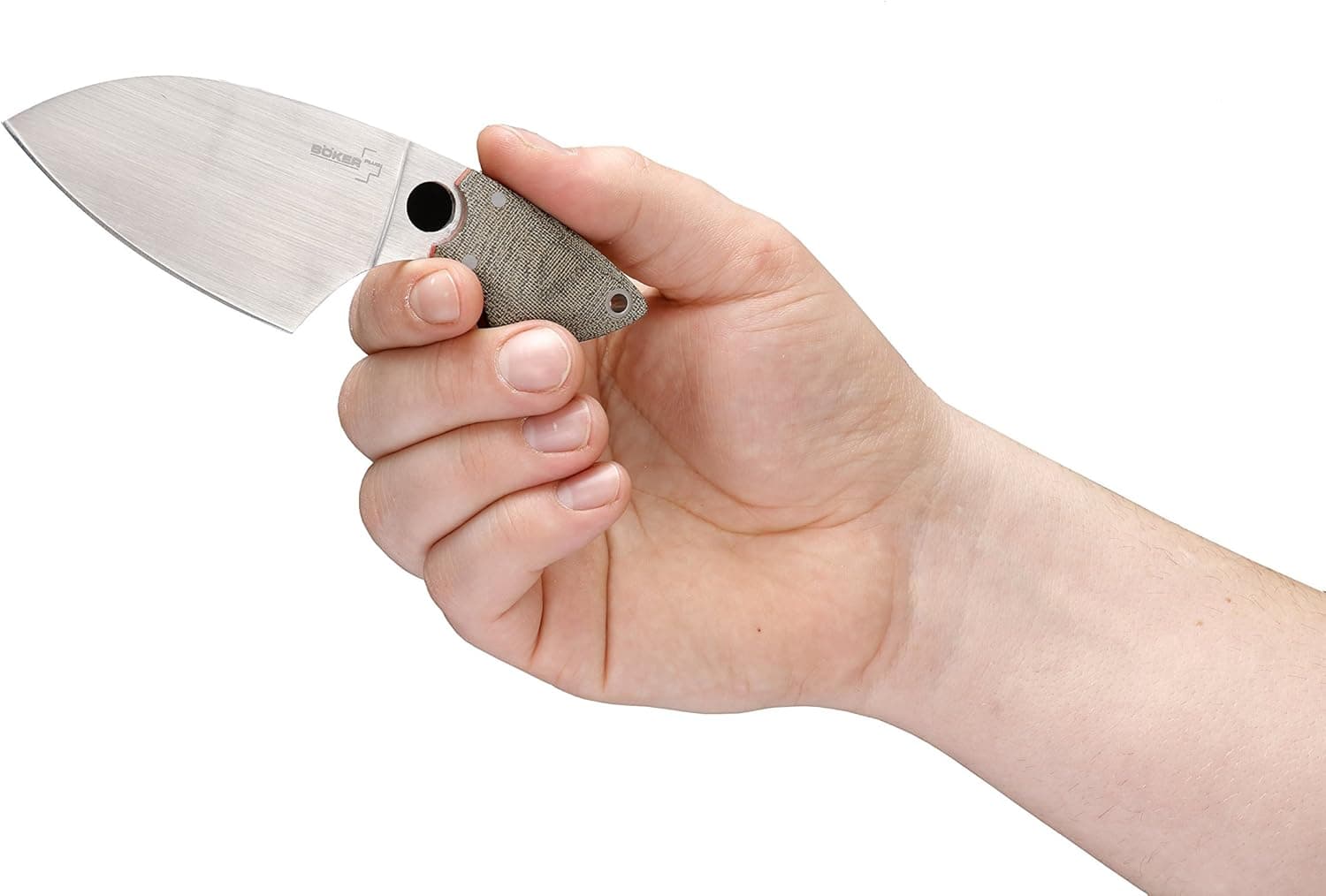 Boker Plus 03BO051 Sanyougo Fixed Blade Knife with 3 3/8 in. 4116 Steel Blade, Green
