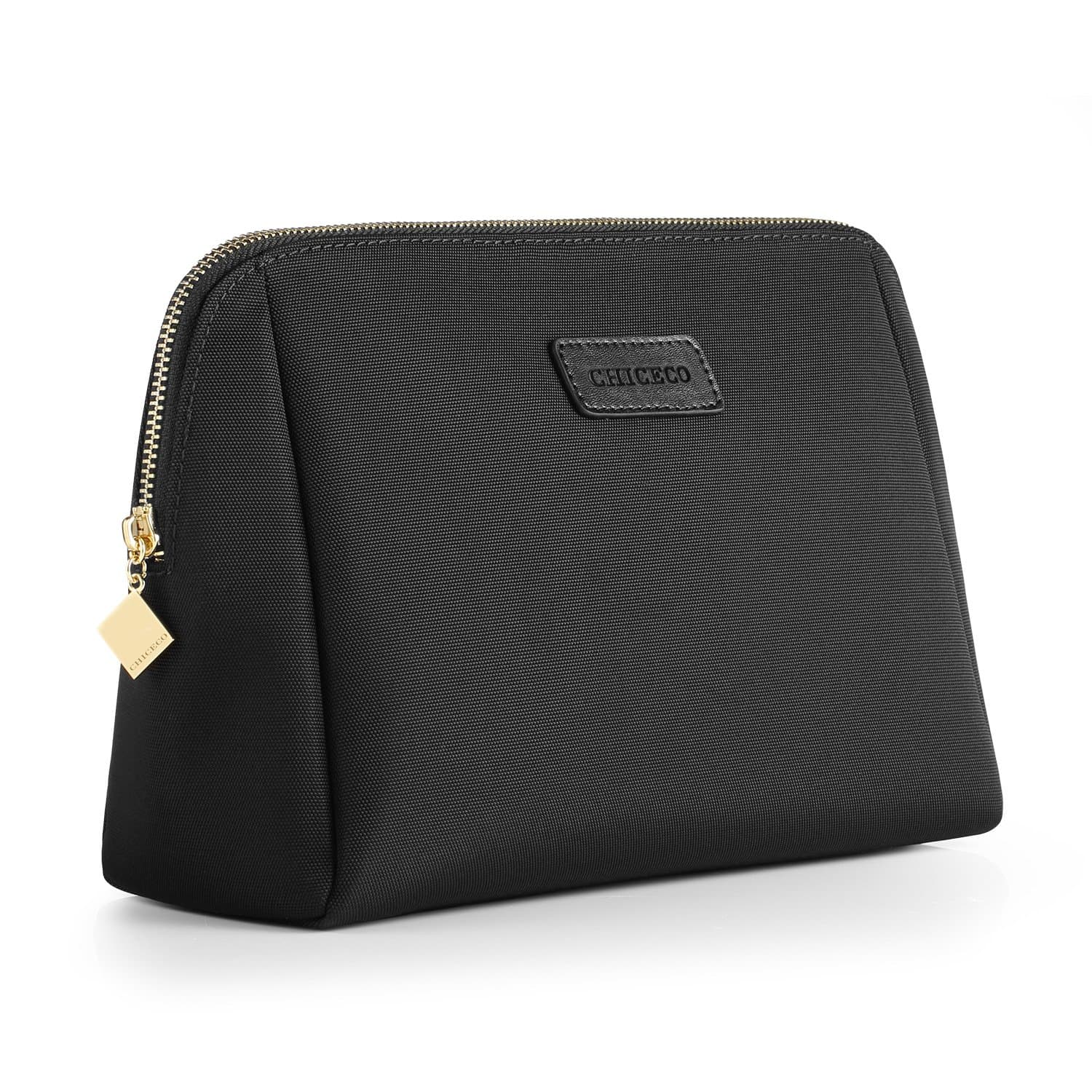 CHICECO Large Cosmetic Zipper Pouch Clutch Makeup Bag Travel Waterproof Toiletry Bags for Women-Black…