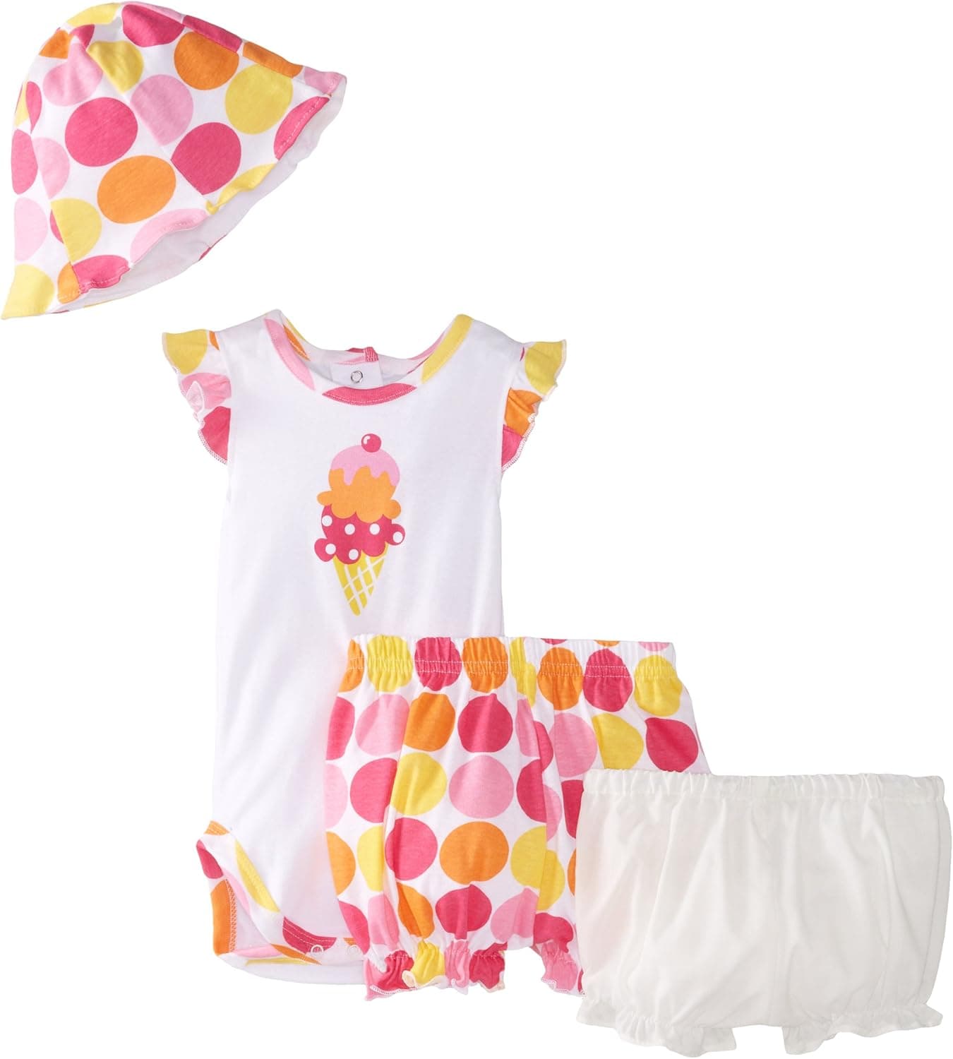Gerber Baby-Girls Newborn 3 Piece Bloomer Set with Hat