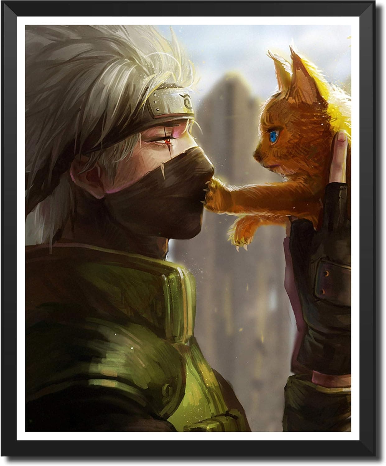 Yansang Kakashi Hatake Fox NARUTO Anime Art Prints Wall Art Picture for Bedroom Home Decor Canvas Print Poster,8 x 10 Inches,No Frame