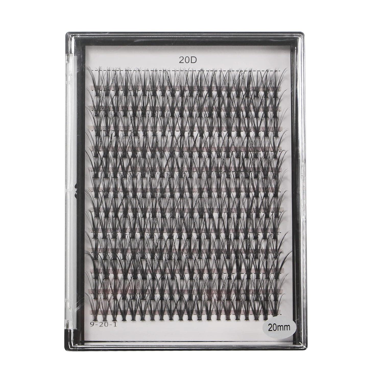 Bodermincer 20D/30D Cluster to Choose Large Tray 240pcs D Curl 8-22mm to Choose Professional Makeup Individual Cluster EyeLashes Grafting Fake False Eyelashes Eyelash Extension Individual Eyelash Bunche (20D-20mm)