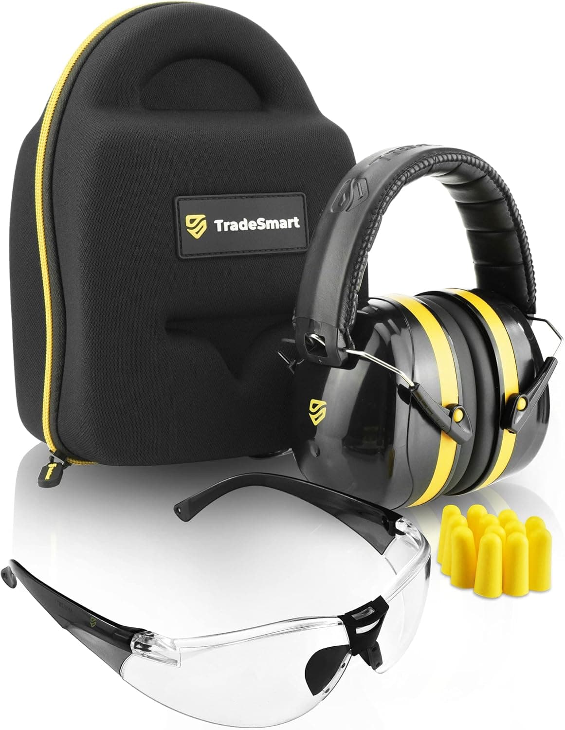 TradeSmart Couples Gifts - All-in-One Shooting Ear & Eye Protection, Earmuffs, Earplugs, Glasses & Case, Gifts for Her & Him
