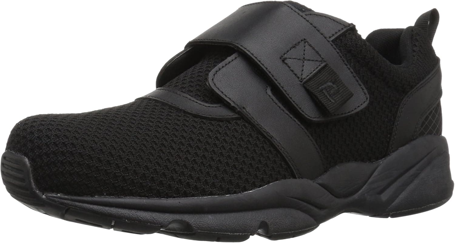Propet Mens Stability X Strap Walking Walking Sneakers Athletic Shoes - Black