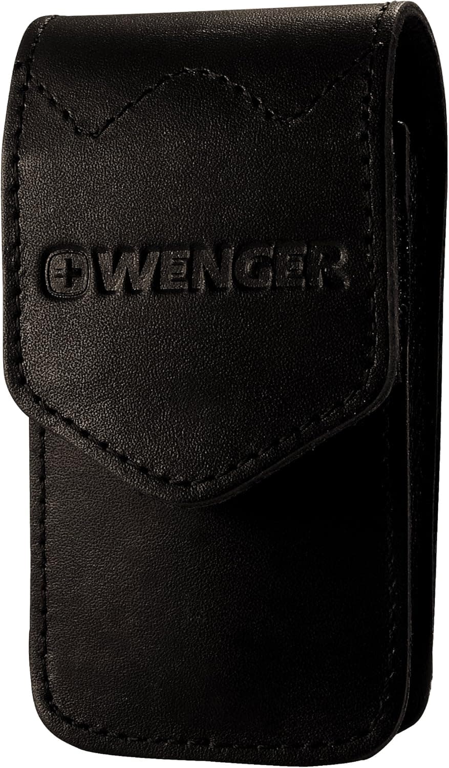 Wenger 89836 Leather Universal Smooth Leather Knife Carry Pouch, Black, Medium
