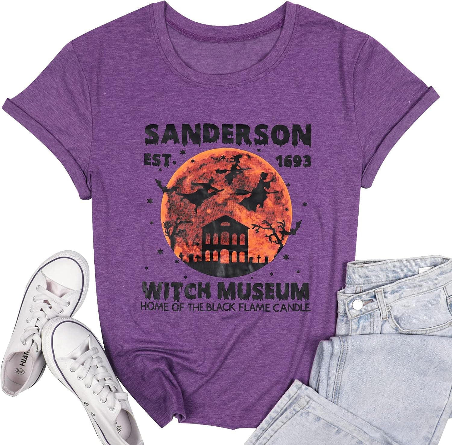 Hocus Pocus Shirt Halloween Women Sanderson Sisters Witch Fall Costume Tee Funny Movie Graphic Top