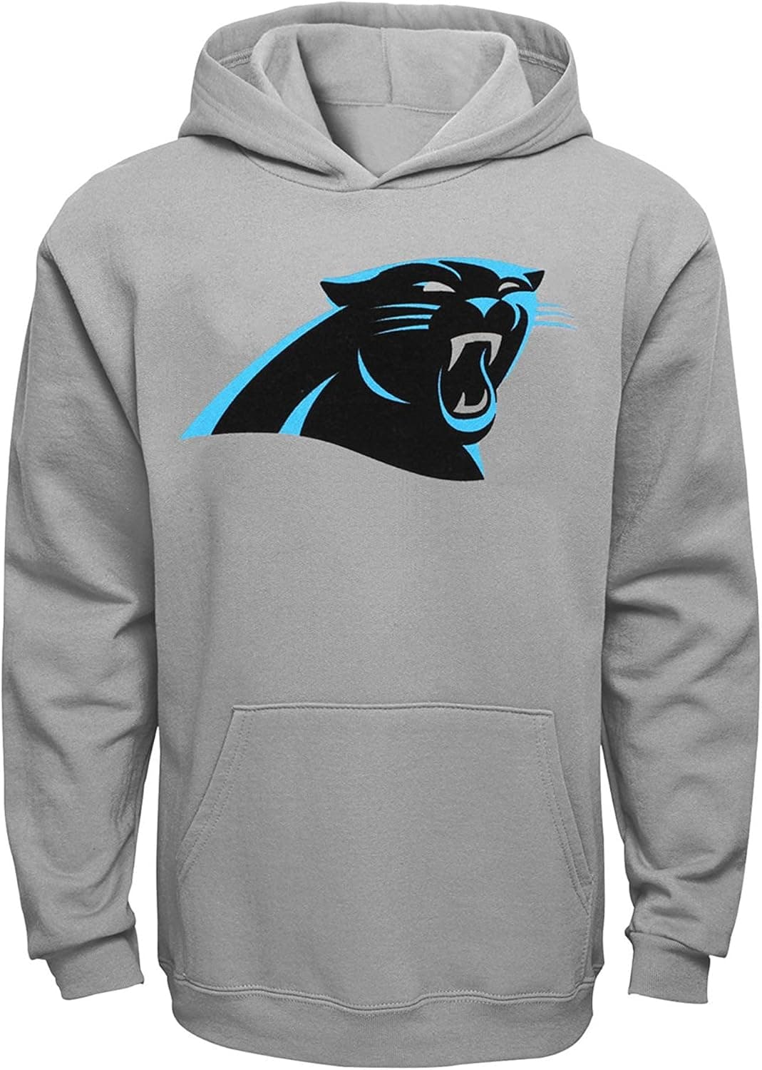 NFL Youth Kids Grey Primary Logo Fleece Pullover Hoodie