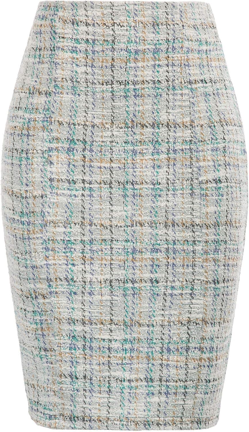 Kate Kasin Womens Knee Length Elastic Waist Stretchy Bodycon Business Pencil Skirt