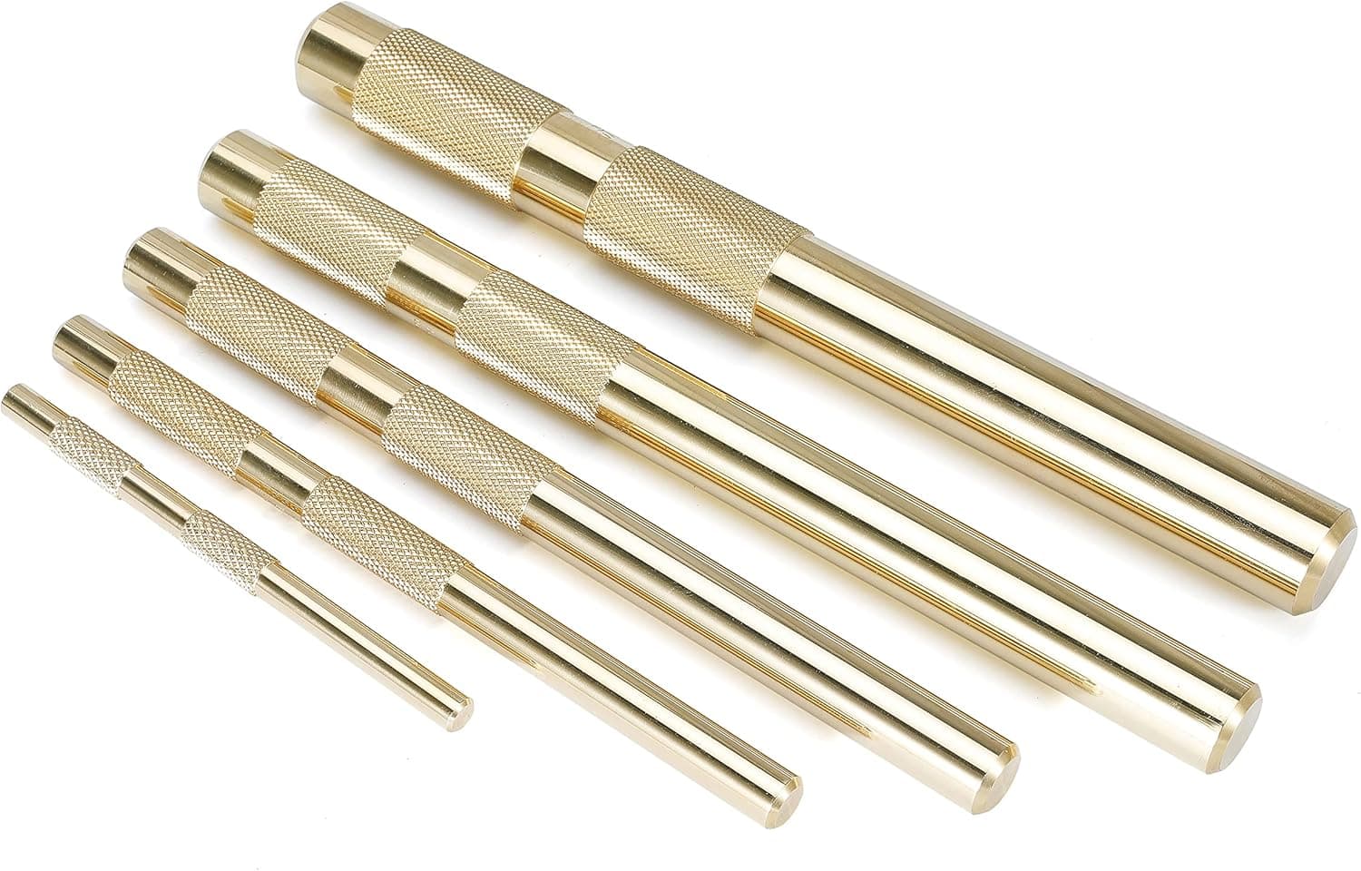 Jofynzo Pro 67003 Hand Tool Brass Drift Punch Set 1/4-Inch 3/8-Inch 1/2-Inch 5/8-Inch 3/4-Inch 1/4'' 3/8'' 1/2'' 5/8'' 3/4'' 5 Pc.