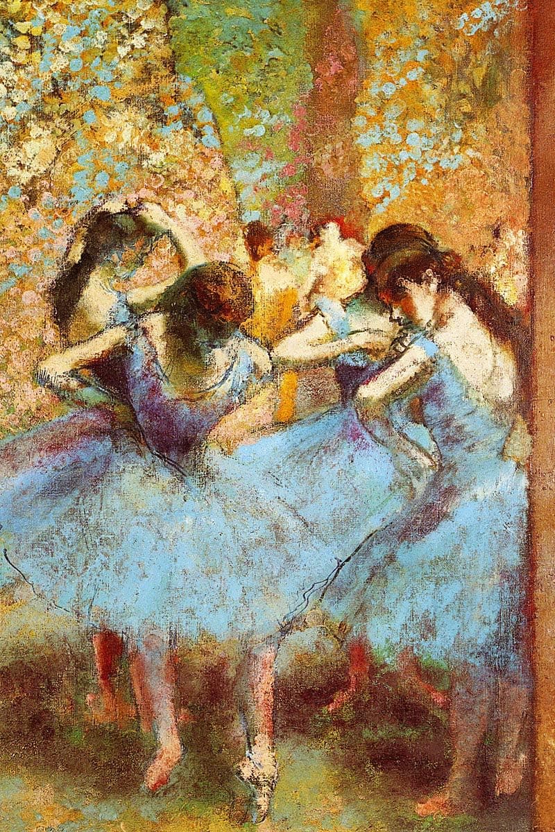 American Gift Services - Dancers in Blue Edgar Degas Fine Art Giclee Poster Print - 18x24