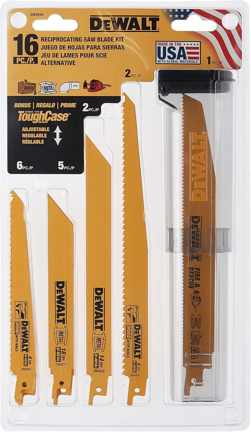 16PC RECIP BLADE KIT CASE