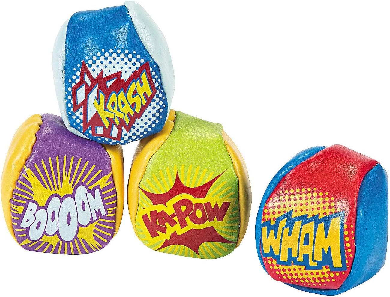 Fun Express Vinyl Action-Packed Superhero Kick Balls - 12 Pieces