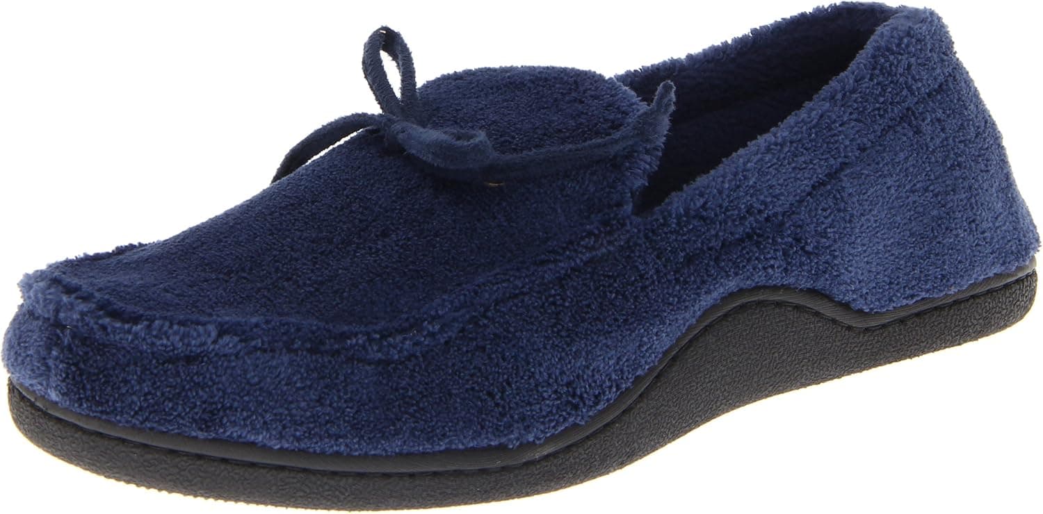 isotoner Men's Microterry Boater Moc Slipper