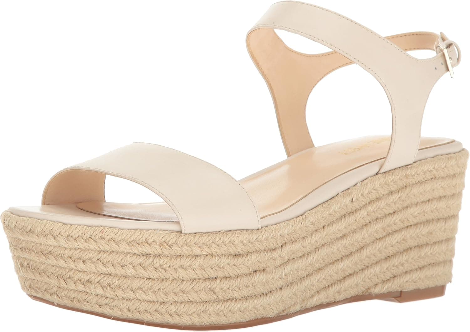 NINE WEST Women's Flownder Leather Wedge Sandal