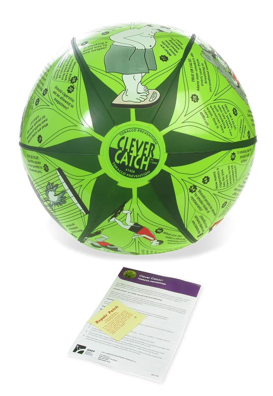 American Educational Vinyl Clever Catch Tobacco Prevention Ball, 24" Diameter