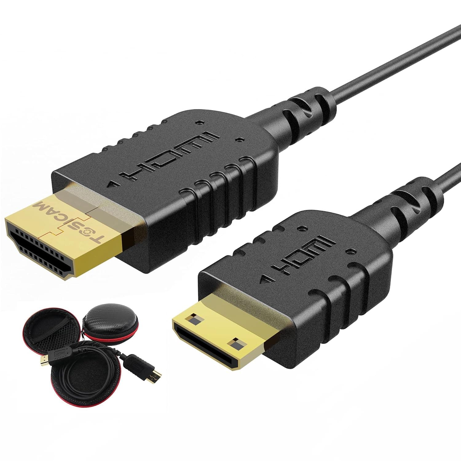 Ultra thin Mini HDMI to HDMI Cable,Hyper slim hdmi cable,Extreme Flexible hdmi,4K for Sony HDR-XR50,Nikon Z6 Canon EOS RP/R/7D/Mark III/ XA40,Lenovo Thinkpad Yoga, Super Thinest Canon hdmi cable (1ft)