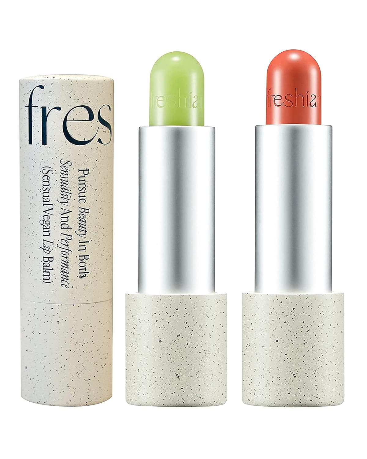 FRESHIAN SENSUAL VEGAN LIP BALM 01 CALMNESS + 04 TENDERNESS - Organic Cocoa Butter & Shea Butter Lip Care - Moisturize Dry, Cracked & Chapped Lips - Hydrating Tinted Lip Balm (Pack of 2)