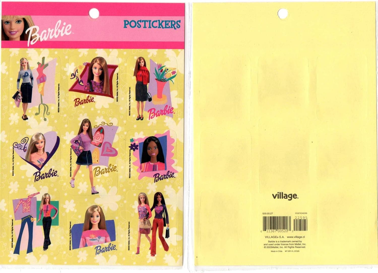Barbie Stickers Decal Vintage Scrapbook Kids Party Favors
