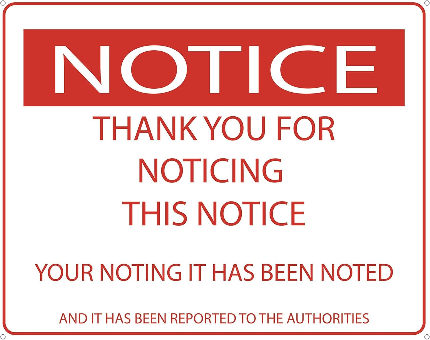 Crystal Art Times 12"x15" Notice Metal Sign, 12" x 15"