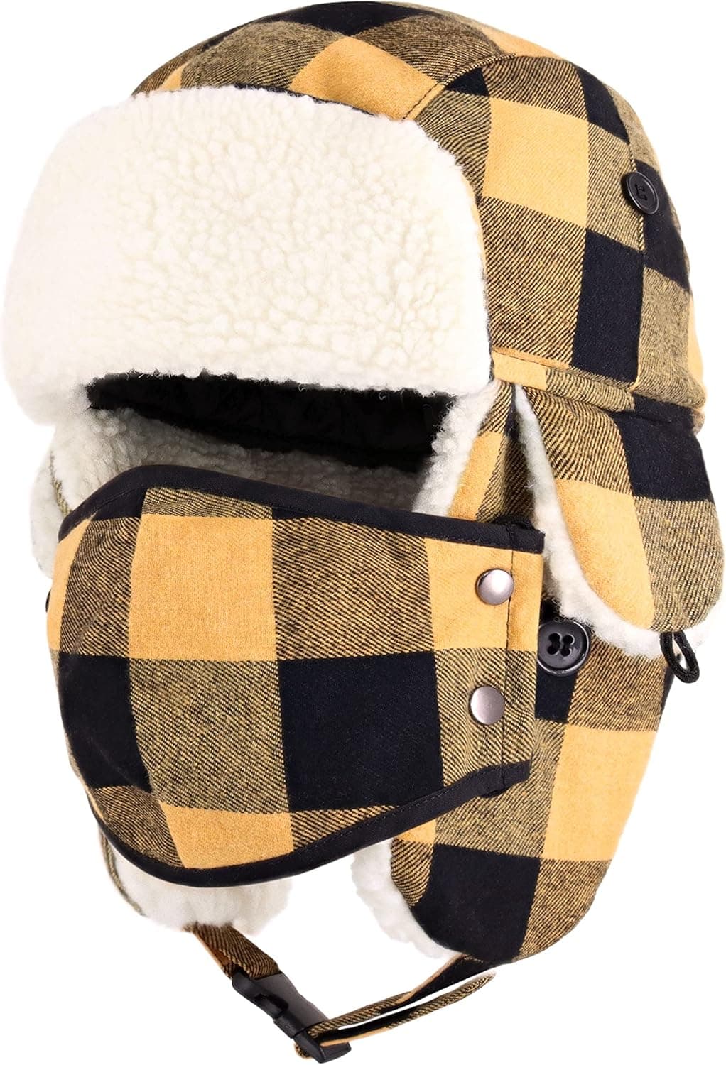 CHOK.LIDS Lumberjack Plaid Winter Trapper Unisex Premium Extra Strength Ear Flap Chin Strap Windproof Outdoor PT201